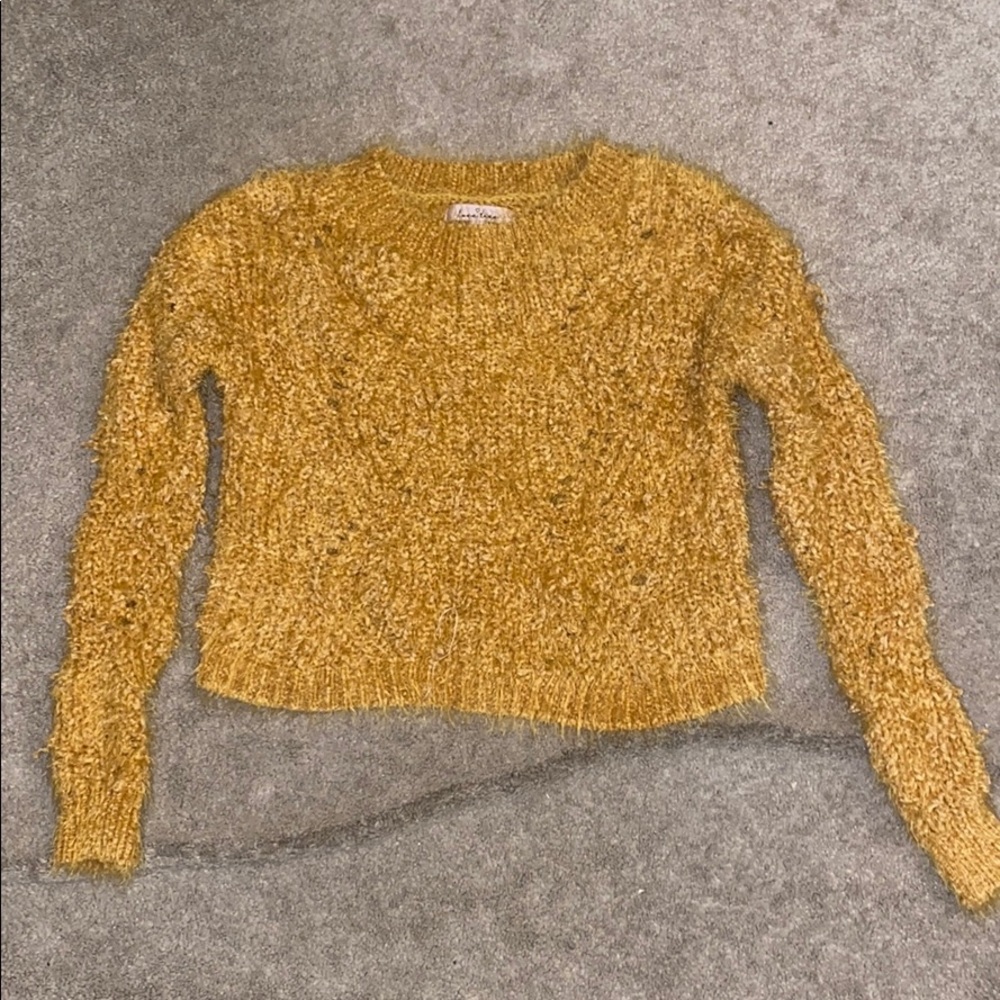 Mustard eyelash sweater